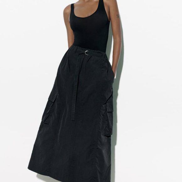 Nylon Cargo Skirt - Picture 1 of 14